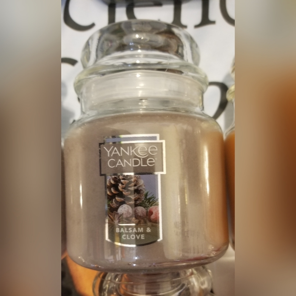3/$42 medium jar candles - balsam and clove
